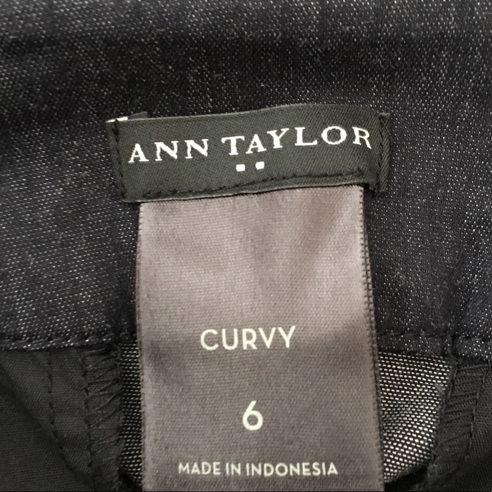 Ann Taylor | Navy Curvy Denim Cropped Pants - Picture 8 of 9